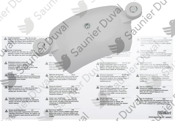 Couvercle, DN 60 PP insp. Saunier Duval - 0010028402