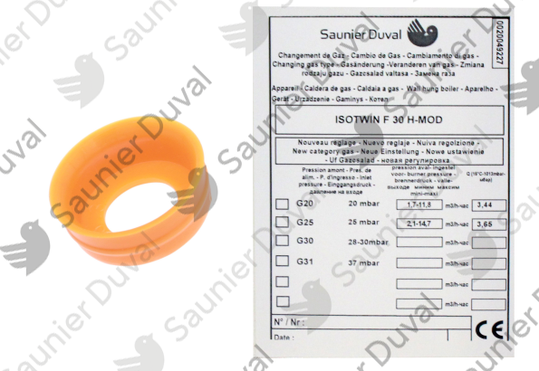 Kit changement gaz G30 -> G20 Saunier Duval - 0020048732